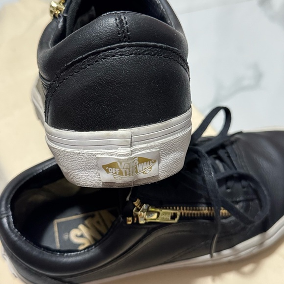 Vans Black Sneakers with Gold Zipper - Picture 3 of 5